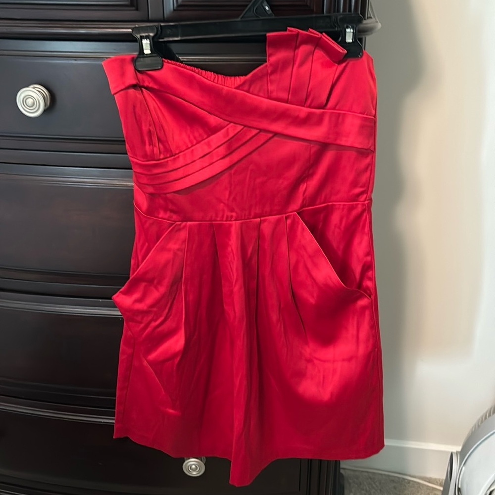 Cute silk dress for the holiday. Size 8